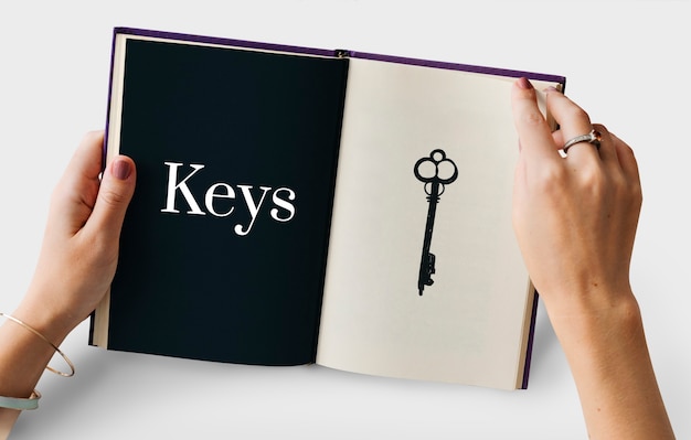 Bezpłatne zdjęcie ilustracja systemu bezpieczeństwa dostępu do kluczy