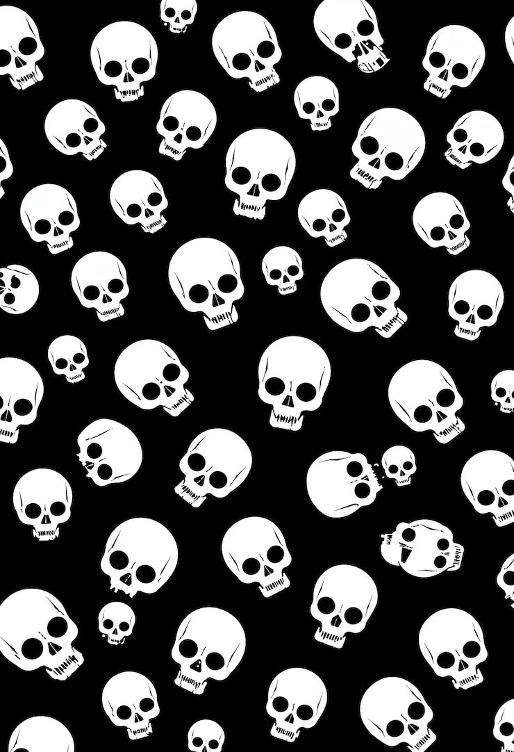 Bezpłatny plik Zdjęcie ilustracja z wzorem czaszki na halloween