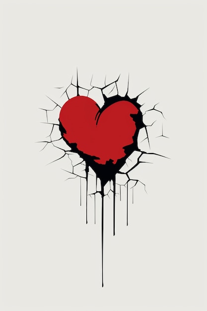 Ilustracja złamanego serca