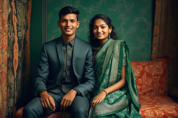 Indyjska para świętuje dzień propozycji, będąc romantyczna ze sobą.