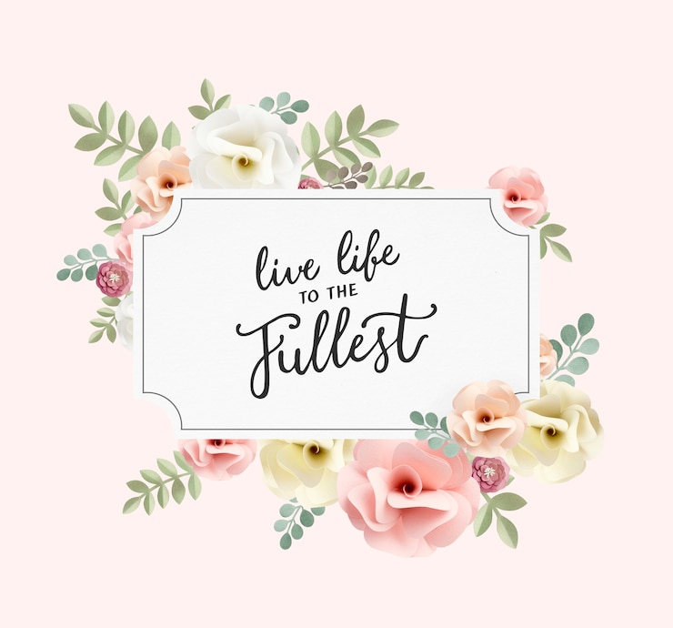 Bezpłatny plik Zdjęcie inspirujące cytaty floral patternt concept