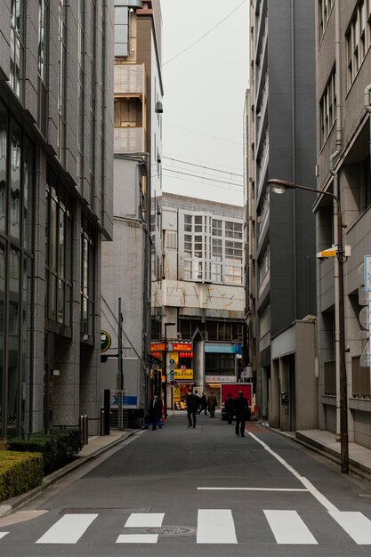 Japonia ulica i budynki w ciągu dnia