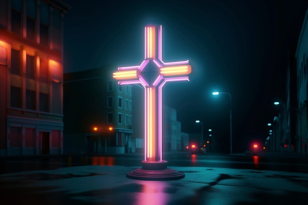 Bezpłatne zdjęcie jasne światło krzyż jezusa