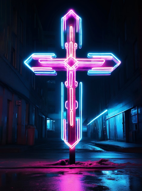 Bezpłatne zdjęcie jasne światło krzyż jezusa
