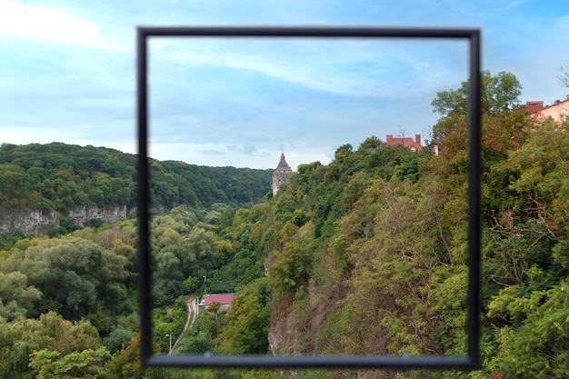 Bezpłatne zdjęcie kadrowanie krajobrazu podczas podróży