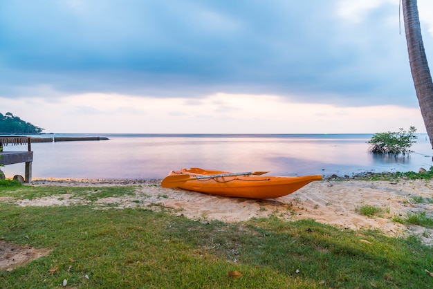 Bezpłatne zdjęcie kajak na plaży