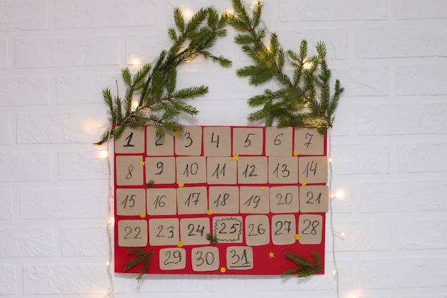 Kalendarz na boże narodzenie i nowy rok własnymi rękami