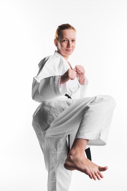 Karate kobieta kopie widok z przodu