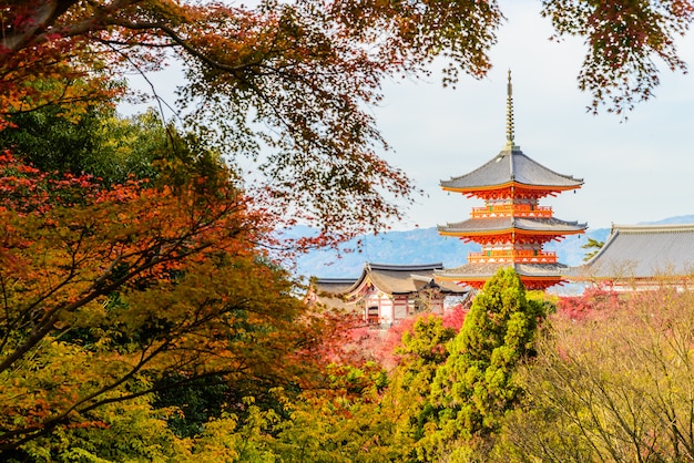 Kiyomizu dera świątynia w Kyoto przy Japonia