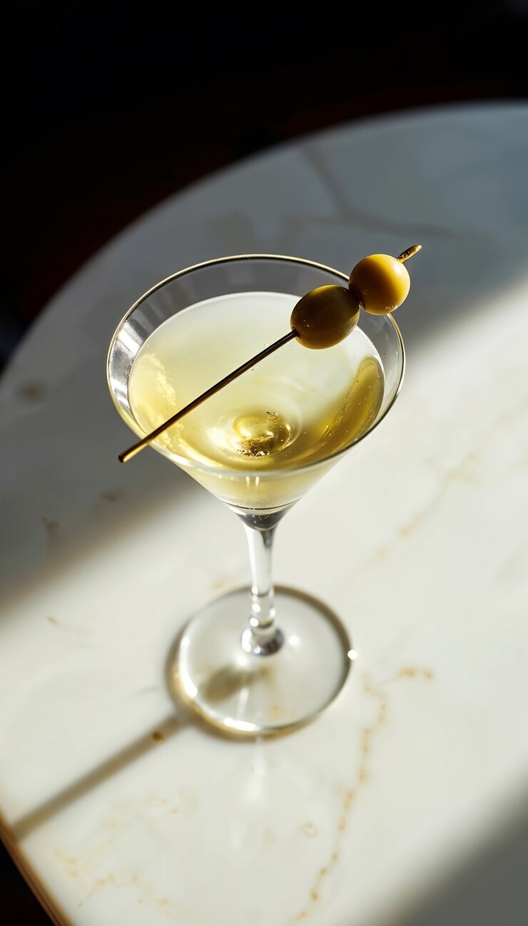 Bezpłatny plik Zdjęcie klasyczne martini z oliwkami