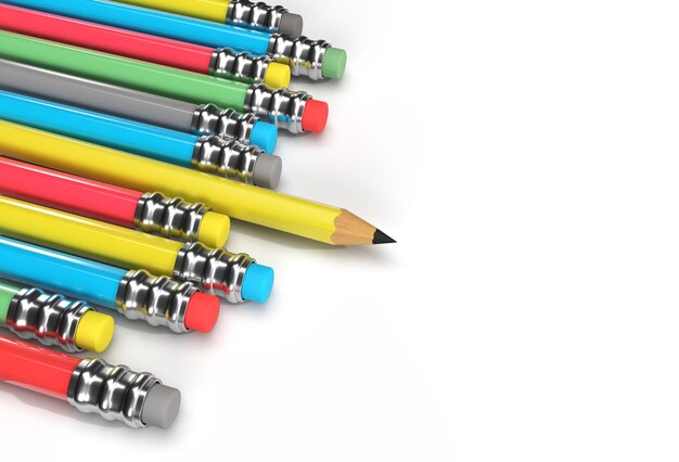 Kolekcja ołówków Narzędzie do pisaków Utworzona ścieżka przycinania zawarta w pliku JPEG Łatwe do skomponowania