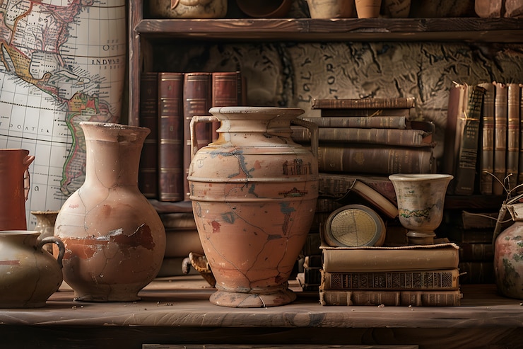 Bezpłatny plik Zdjęcie kolekcja starożytnych naczyń ceramicznych