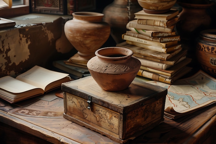 Bezpłatny plik Zdjęcie kolekcja starożytnych naczyń ceramicznych