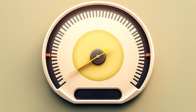 Bezpłatne zdjęcie kolorowa ikona prędkościomierza wskazująca sztuczną inteligencję generującą prędkość