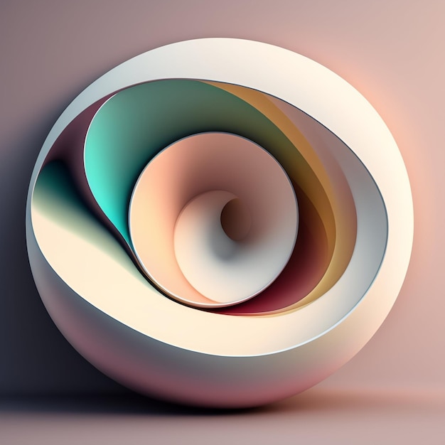 Kolorowa spirala z napisem