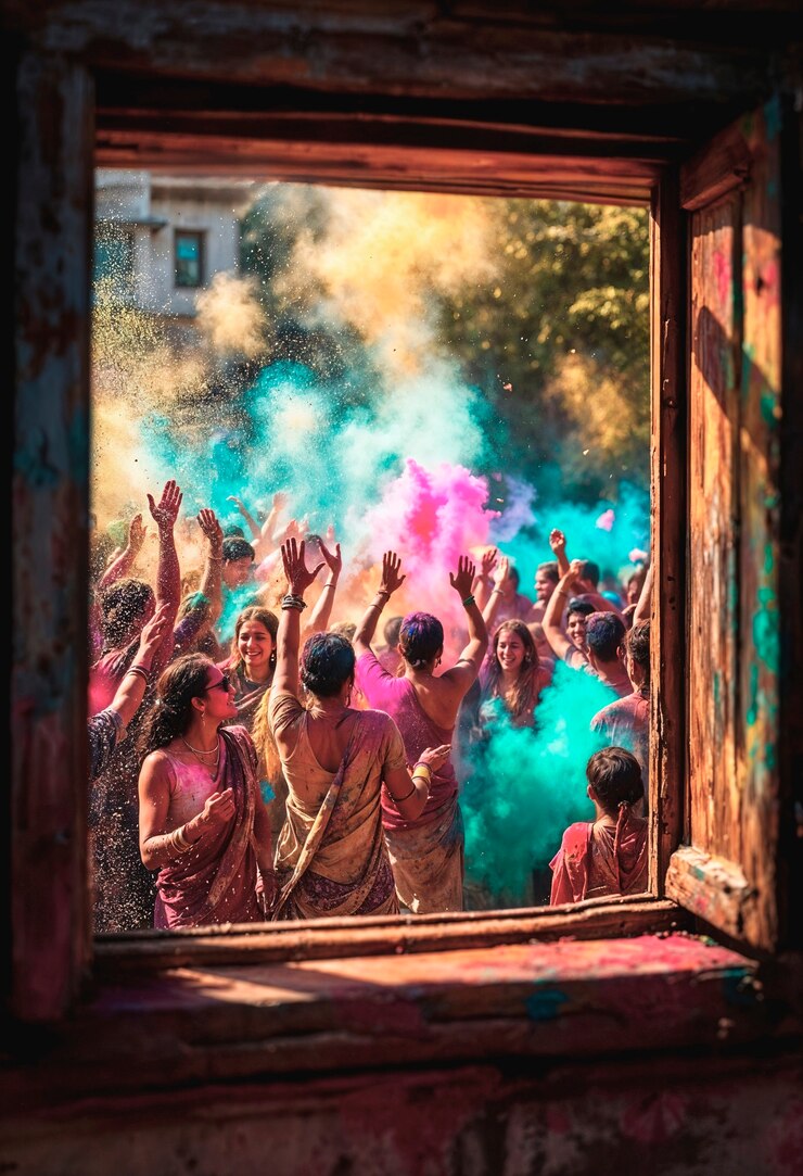 Bezpłatny plik Zdjęcie kolorowe święto festiwalu holi
