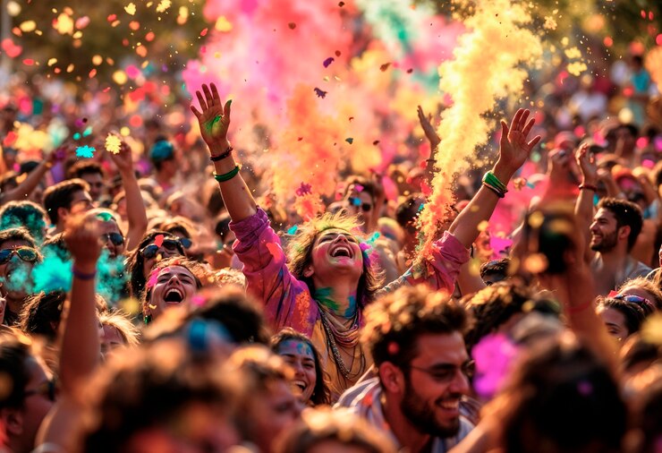 Bezpłatny plik Zdjęcie kolorowe święto festiwalu holi