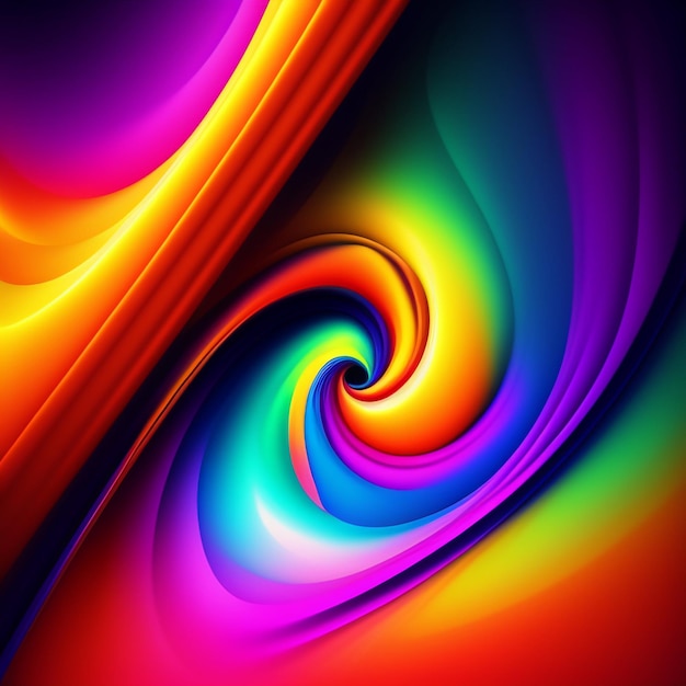 Kolorowe tło ze spiralnym wzorem.