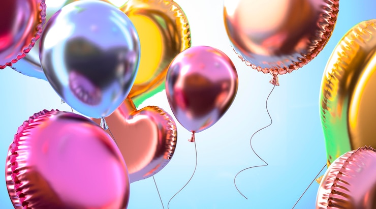 Bezpłatny plik Zdjęcie kolorowy realistyczny układ balonów