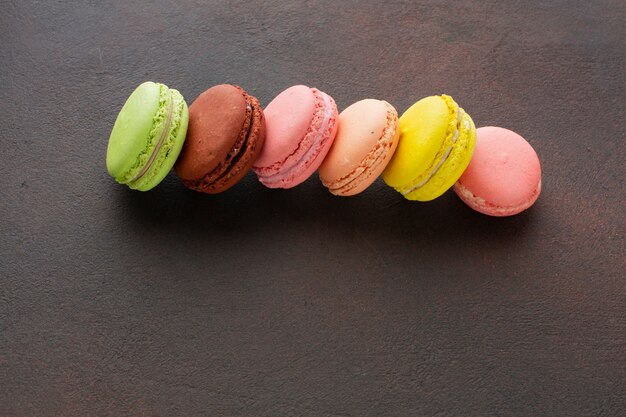 Kolorowych macarons zamknięty up