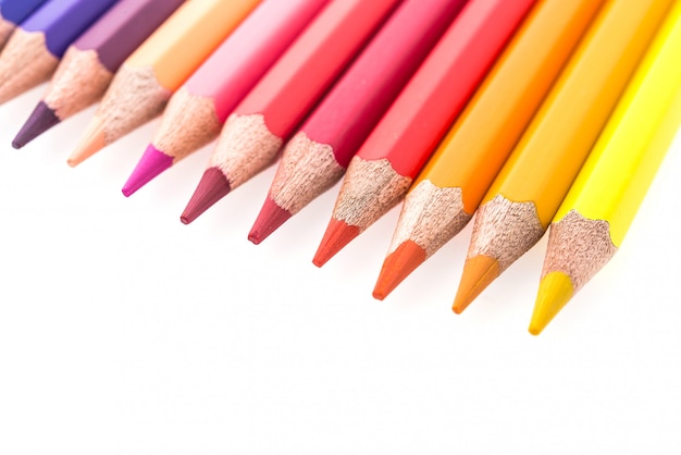 Koloru ołówek odizolowywający na białym tle