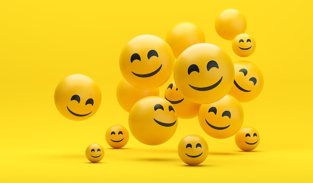Bezpłatne zdjęcie kompozycja emoji na światowy dzień uśmiechu