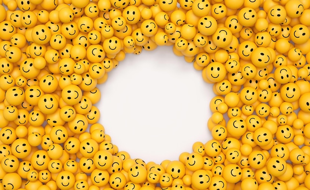 Kompozycja emoji na światowy dzień uśmiechu