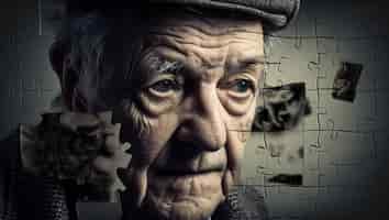 Bezpłatne zdjęcie koncepcja demencji utraty pamięci i choroby alzheimera stworzona przy użyciu technologii generative ai
