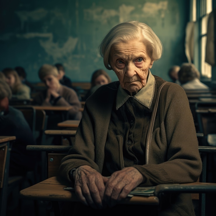 Bezpłatny plik Zdjęcie koncepcja edukacji kobiet starszych średniej klasy