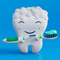Bezpłatne zdjęcie koncepcja higieny jamy ustnej z zębem