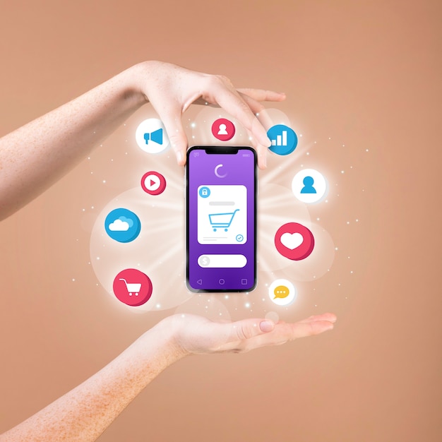 Koncepcja marketingu mediów społecznościowych dla marketingu za pomocą aplikacji