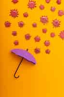 Bezpłatne zdjęcie koncepcja ochrony z parasolem