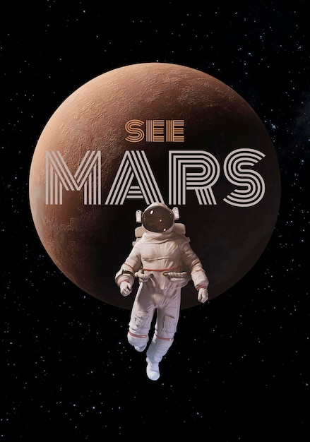 Bezpłatne zdjęcie koncepcja podróży na planetę mars