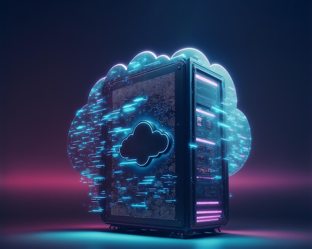 Koncepcja przechowywania danych w chmurze online Cyfrowy serwer online Cloudscape dla globalnej sieci biznesowej Technologia kopii zapasowej bazy danych sieci Web komputera prywatna infrastruktura