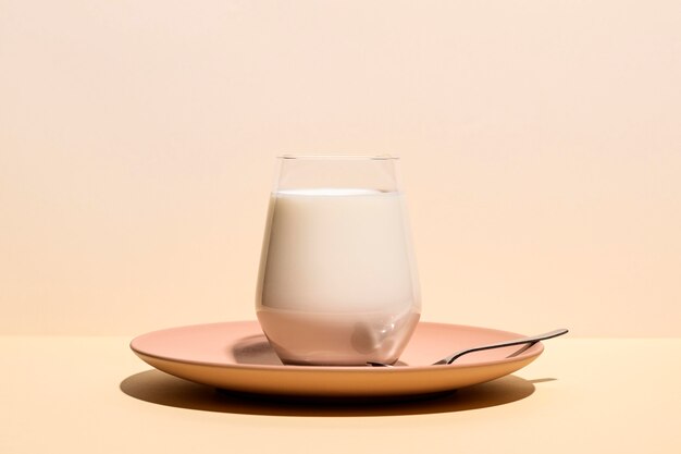 Koncepcja pyszne jogurt z miejsca na kopię