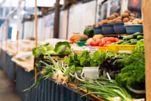 Bezpłatne zdjęcie koncepcja rynku z warzywami