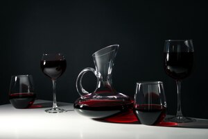 Bezpłatne zdjęcie koncepcja smacznego i pysznego wina napoju alkoholowego