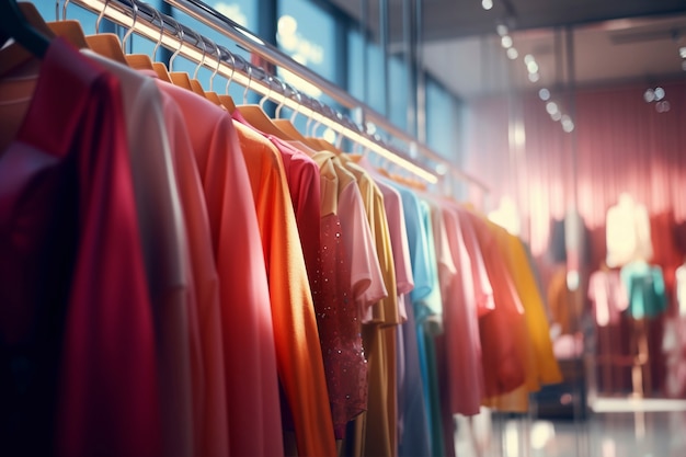 Koncepcja szybkiej mody z pełnym sklepem odzieżowym