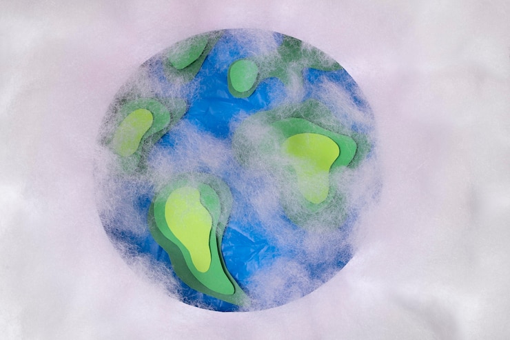 Bezpłatny plik Zdjęcie koncepcja zanieczyszczenia z uduszoną planetą