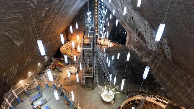 Bezpłatne zdjęcie kopalnia soli salina turda rumunia