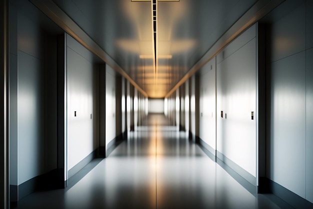 Bezpłatne zdjęcie korytarz ze światłem na suficie