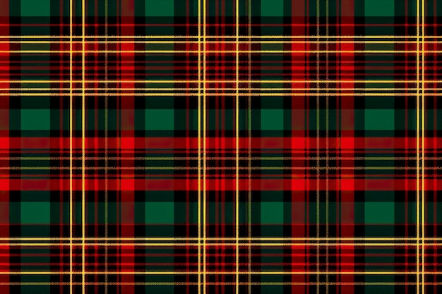 Bezpłatne zdjęcie kraciasta krata wzór tkaniny w kratę bezszwowe tło w stylu szkockim idealne do projektów noworocznych do dekoracji tekstyliów czerwony zielony i czarny