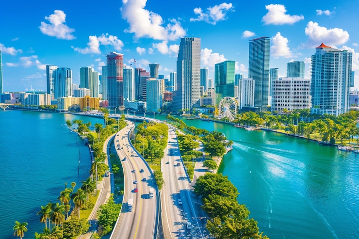 Bezpłatny plik Zdjęcie krajobraz miami bayside