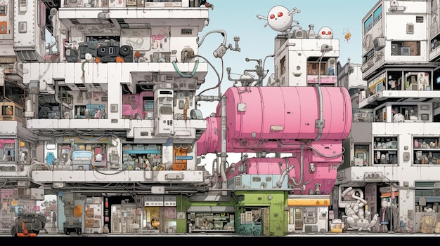 Krajobraz miejski inspirowany anime