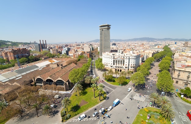 Bezpłatne zdjęcie la rambla. barcelona, ​​hiszpania