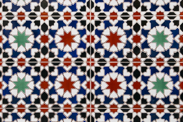 Ładne marokańskie mozaiki płytki ścienne tło