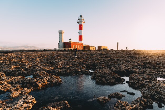 Latarnia morska El Cotillo, Fuerteventura, Wyspy Kanaryjskie, Hiszpania