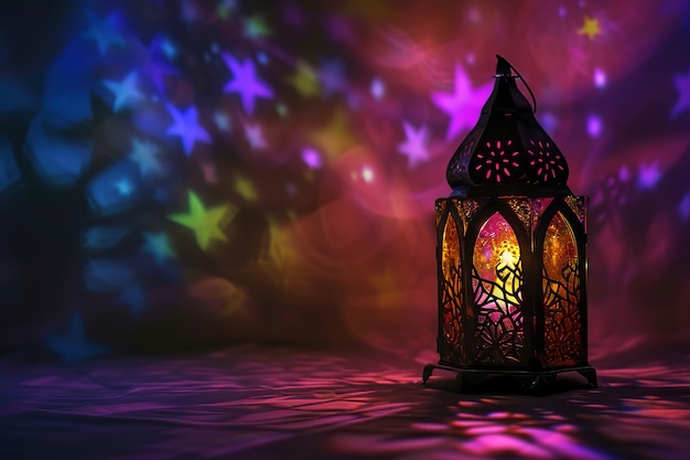Bezpłatne zdjęcie latarnia w stylu fantasy na islamski święto ramadanu