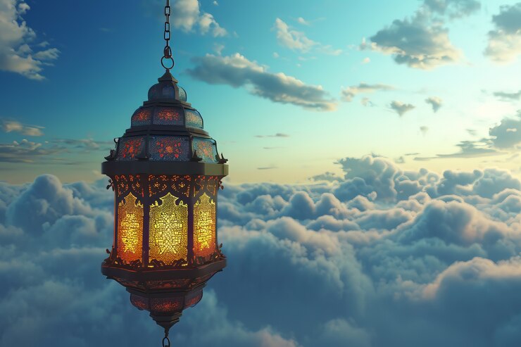 Bezpłatny plik Zdjęcie latarnia w stylu fantasy na islamskie święto ramadanu