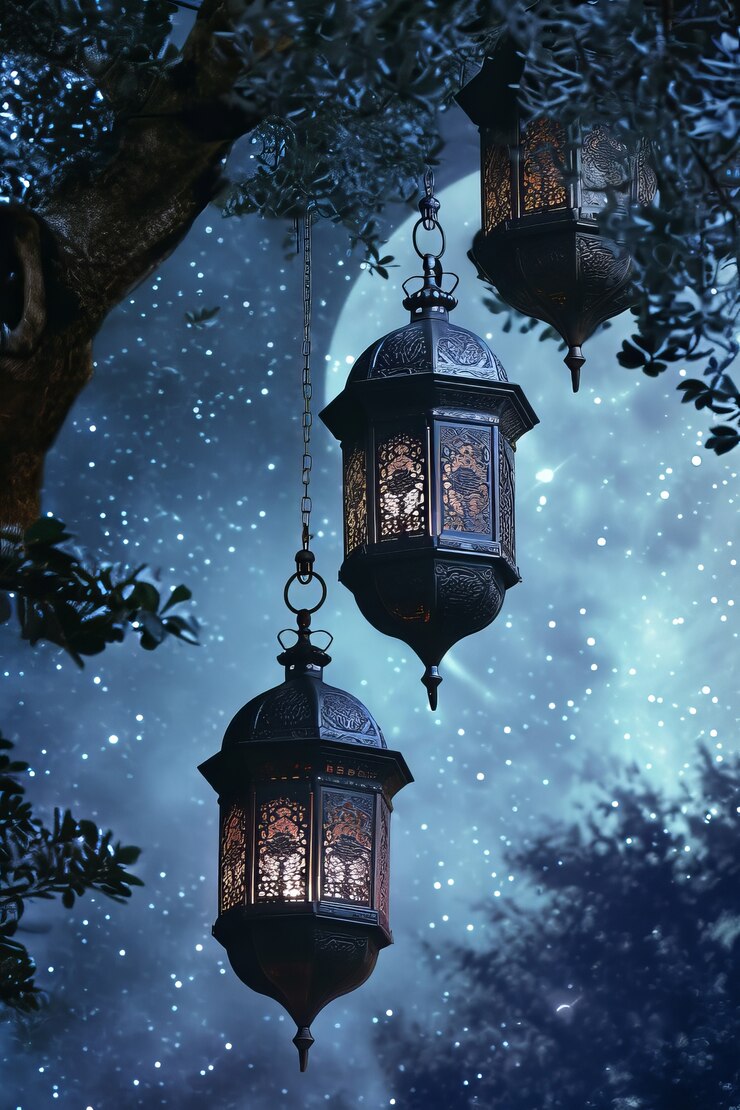 Bezpłatny plik Zdjęcie latarnia w stylu fantasy na islamskie święto ramadanu